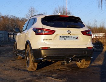 13 649 р. Защита заднего бампера (уголки, d42,4 мм) TCC  Nissan Qashqai  2 (2017-2022) J11 рестайлинг  с доставкой в г. Омск. Увеличить фотографию 1