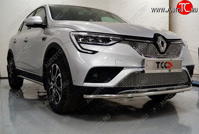 14 699 р. Защита переднего бампера нижняя 42,4 мм ТСС Тюнинг  Renault Arkana (2019-2025) (нержавейка)  с доставкой в г. Омск