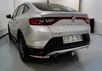 Защита заднего бампера (уголки, d42,4 мм) TCC Renault Arkana (2019-2024)