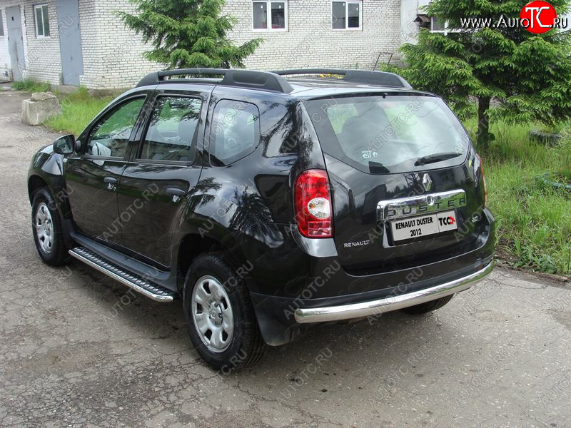 20 899 р. Защита задняя (овальная длинная 75х42 мм) ТСС Тюнинг  Renault Duster  HS (2010-2015) дорестайлинг (овальная длинная)  с доставкой в г. Омск