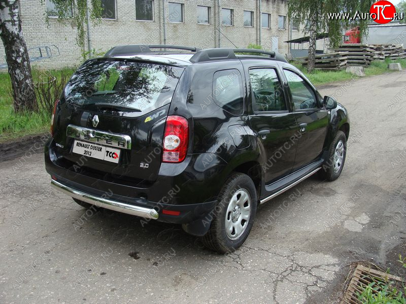 15 899 р. Защита задняя (овальная короткая 75х42 мм) ТСС Тюнинг  Renault Duster  HS (2010-2015) дорестайлинг (овальная короткая)  с доставкой в г. Омск