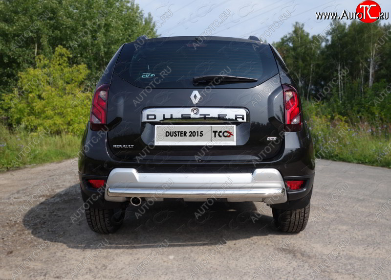 12 299 р. Защита задняя (нержавейка 60,3 мм) ТСС Тюнинг Renault Duster HS рестайлинг (2015-2021)  с доставкой в г. Омск