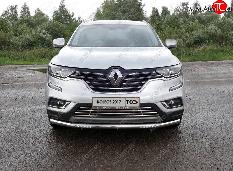 35 849 р. Защита переднего бампера нижняя с ДХО 60,3 мм ТСС Тюнинг Renault Koleos 2 (2016-2025) (нержавейка)  с доставкой в г. Омск