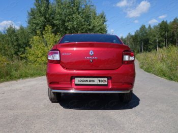 8 899 р. Защита задняя (нержавейка 42,4 мм), ТСС Тюнинг  Renault Logan  2 (2014-2018) дорестайлинг  с доставкой в г. Омск. Увеличить фотографию 1