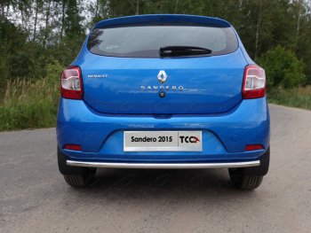 10 499 р. Защита задняя (нижняя d42,4 мм) ТСС Тюнинг  Renault Sandero  (B8) (2014-2018) дорестайлинг (нижняя)  с доставкой в г. Омск. Увеличить фотографию 1