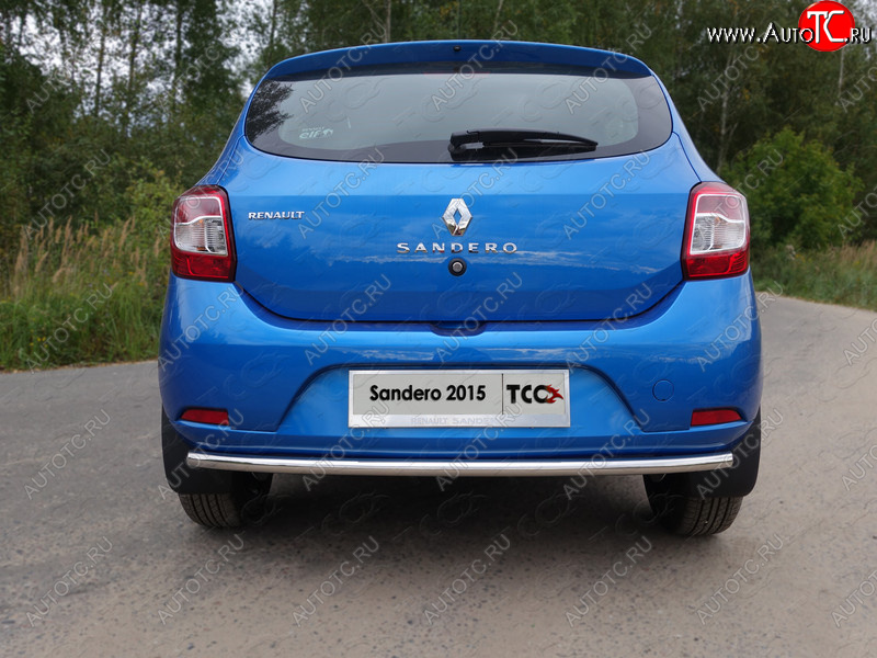 10 499 р. Защита задняя (нижняя d42,4 мм) ТСС Тюнинг  Renault Sandero  (B8) (2014-2018) дорестайлинг (нижняя)  с доставкой в г. Омск