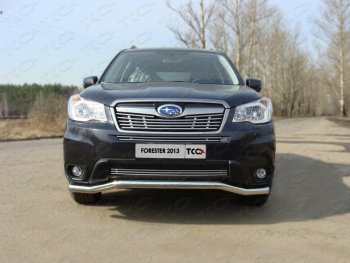 Верхняя декоративная вставка решетки радиатора ТСС Тюнинг Subaru (Субару) Forester (Форестер)  SJ (2012-2016) SJ дорестайлинг ()