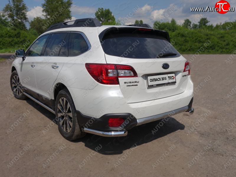 17 999 р. Защита заднего бампера (уголки, d60,3 мм) TCC  Subaru Outback  BS/B15 (2014-2021) дорестайлинг универсал, рестайлинг универсал  с доставкой в г. Омск