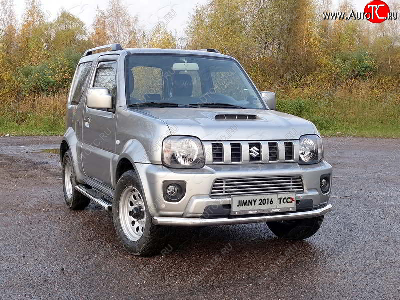 16 549 р. Защита переднего бампера нижняя d60,3 мм ТСС Тюнинг  Suzuki Jimny  JB64 (2018-2024) (нержавейка)  с доставкой в г. Омск