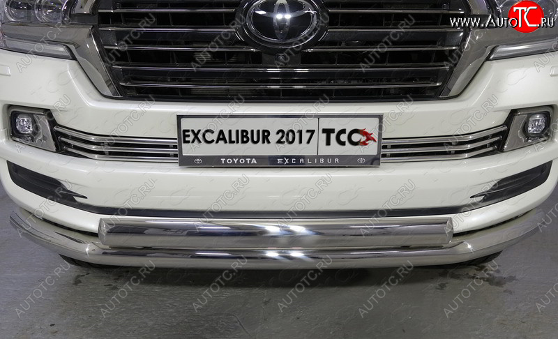 12 299 р. Декоративная вставка решетки радиатора (EXCALIBUR) ТСС Тюнинг  Toyota Land Cruiser  200 (2015-2021) 2-ой рестайлинг (d 16 мм)  с доставкой в г. Омск