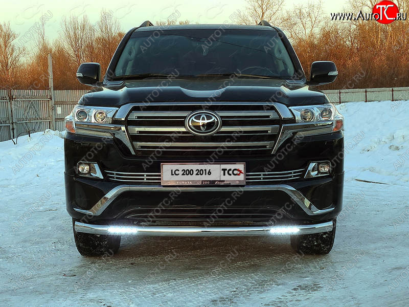 47 999 р. Защита переднего бампера нижняя с ДХО 76,1 мм ТСС Тюнинг  Toyota Land Cruiser  200 (2015-2021) 2-ой рестайлинг (EXECUTIVE)  с доставкой в г. Омск