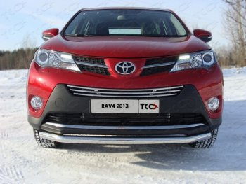 Декоративная вставка решетки радиатора ТСС Тюнинг Toyota RAV4 XA40 5 дв. дорестайлинг (2012-2015) ()