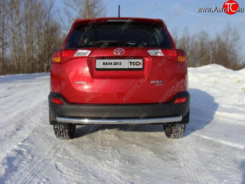 36 999 р. Защита задняя (центральная нержавейка 60,3 мм) ТСС Тюнинг  Toyota RAV4  XA40 (2012-2015) 5 дв. дорестайлинг  с доставкой в г. Омск