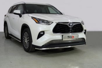 Защита переднего бампера нижняя d42,4 мм ТСС Тюнинг Toyota (Тойота) Highlander (Хайлэндер)  XU70 (2020-2024) XU70  (нержавейка)