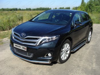 Защита переднего бампера нижняя d60,3 мм ТСС Тюнинг Toyota (Тойота) Venza (Венза)  GV10 (2012-2016) GV10 рестайлинг  (нержавейка)