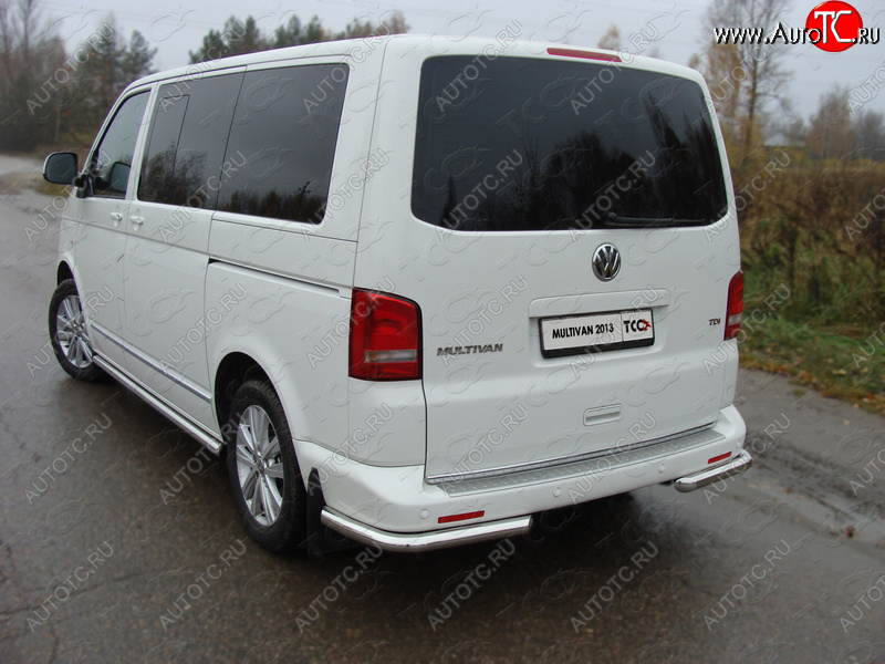 21 799 р. Защита заднего бампера (уголки, d60,3 мм) TCC  Volkswagen Multivan  T5 (2009-2015) рестайлинг  с доставкой в г. Омск