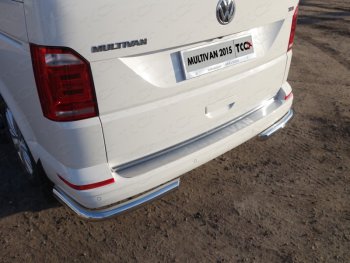 22 599 р. Защита заднего бампера (уголки, d60,3 мм) TCC  Volkswagen Multivan  T6 (2016-2019) дорестайлинг  с доставкой в г. Омск. Увеличить фотографию 1