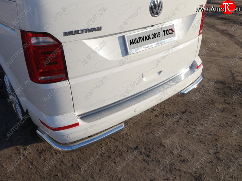 22 599 р. Защита заднего бампера (уголки, d60,3 мм) TCC  Volkswagen Multivan  T6 (2016-2019) дорестайлинг  с доставкой в г. Омск