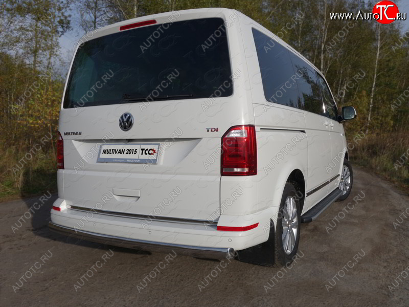 26 999 р. Защита заднего бампера (овальная, d75х42 мм) TCC  Volkswagen Multivan  T6 (2016-2019) дорестайлинг  с доставкой в г. Омск