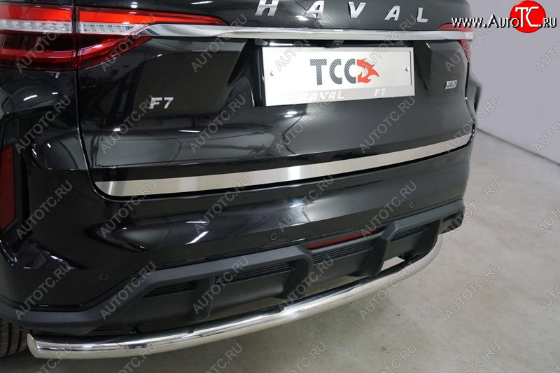 2 299 р. Накладка на заднюю дверь, ТСС Тюнинг  Haval F7 (2022-2024)  рестайлинг (Лист шлифованный)  с доставкой в г. Омск