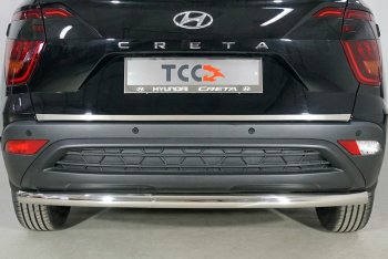 2 569 р.  Накладка на заднюю дверь, ТСС Тюнинг  Hyundai Creta  SU (2020-2022) (Лист шлифованный)  с доставкой в г. Омск. Увеличить фотографию 1