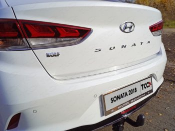 Накладка на заднюю дверь ТСС Тюнинг Hyundai (Хюндаи) Sonata (Соната)  LF (2017-2019) LF рестайлинг  (Лист шлифованный)