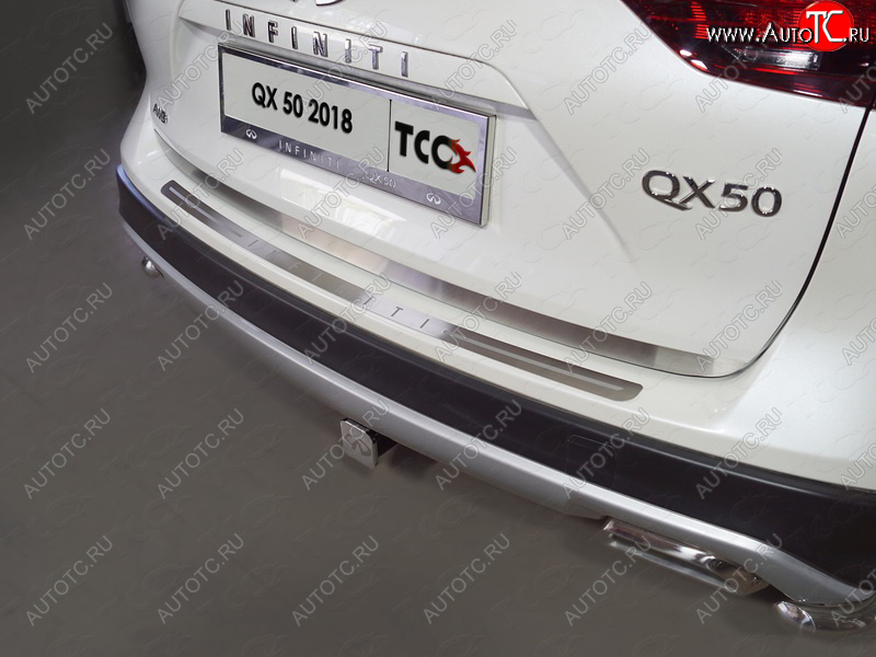 2 149 р. Накладка на заднюю дверь, ТСС Тюнинг  INFINITI Qx50  J55 (2017-2022) (Лист шлифованный)  с доставкой в г. Омск