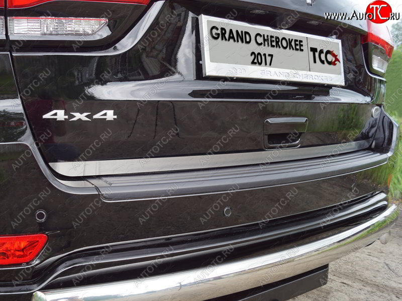 2 149 р. Накладка на заднюю дверь, ТСС Тюнинг  Jeep Grand Cherokee  WK2 (2013-2018) 1-ый рестайлинг (Лист шлифованный)  с доставкой в г. Омск