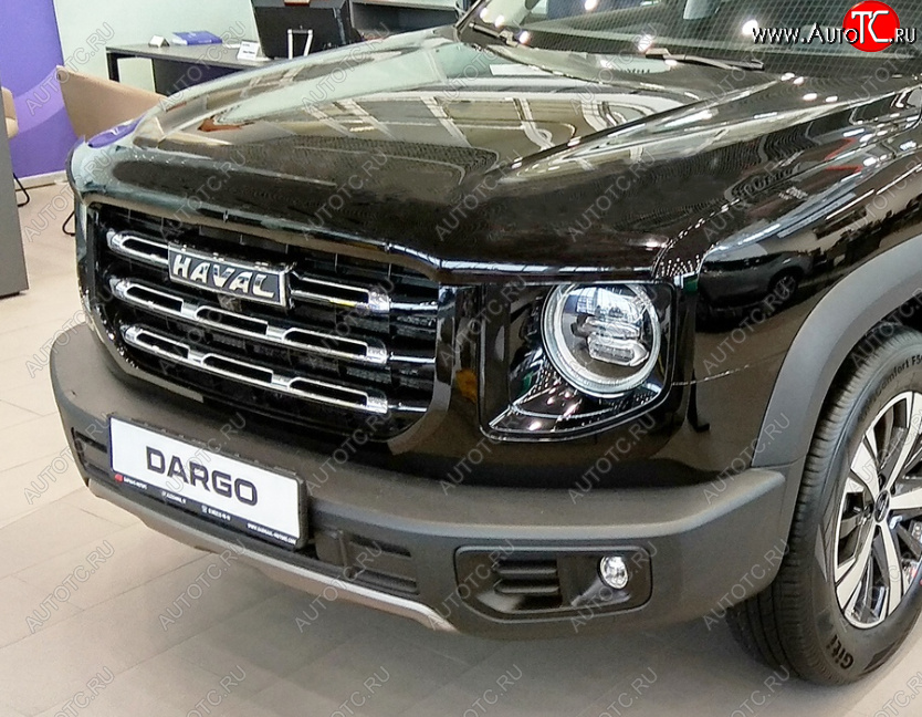 2 499 р. Дефлектор капота SIM Haval Dargo (2022-2024)  с доставкой в г. Омск