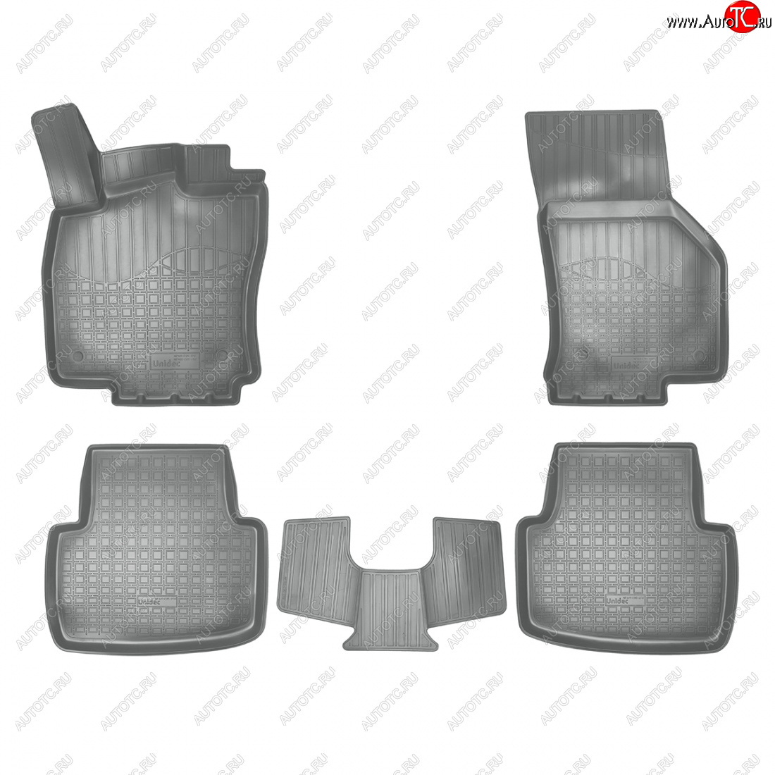 2 699 р. Коврики салонные 3D Norplast  Volkswagen Passat  B8 (2015-2019) седан дорестайлинг, универсал дорестайлинг (серый)  с доставкой в г. Омск