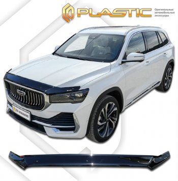 2 079 р. Дефлектор капота CA-Plastic  Geely Monjaro (2022-2024) (classic черный, без надписи)  с доставкой в г. Омск. Увеличить фотографию 1