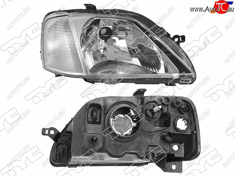 4 299 р. Фара правая (под корректор, хрусталь) TYC Renault Logan 1 дорестайлинг (2004-2010)  с доставкой в г. Омск