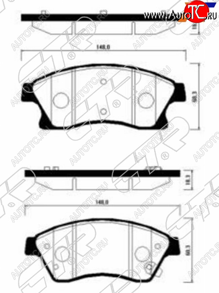 2 199 р. Копируемое: Колодки тормозные передние FL-FR SAT  Chevrolet Aveo (T250,  T300), Cruze (J300,  J308), Opel Astra (J,  J GTC) (диски 300 мм)  с доставкой в г. Омск