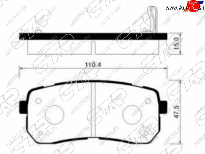 1 899 р. Колодки тормозные задние LH-RH SAT Hyundai Starex/Grand Starex/H1 TQ 2-ой рестайлинг (2017-2022)  с доставкой в г. Омск