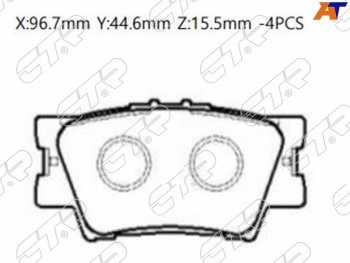 Колодки тормозные барабанные задние LH-RH SAT Toyota Camry (XV40,  XV50,  XV55,  XV70), RAV4 (XA30,  XA305,  XA40,  XA50)