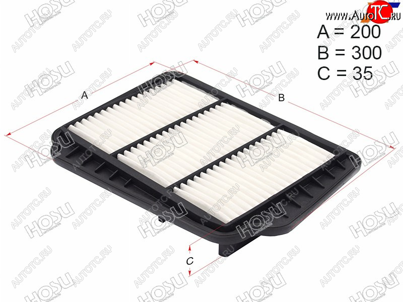 439 р. Фильтр воздушный HOSU  Chevrolet Lacetti ( седан,  универсал,  хэтчбек) (2002-2013), Daewoo Nubira  J200 (2003-2008)  с доставкой в г. Омск