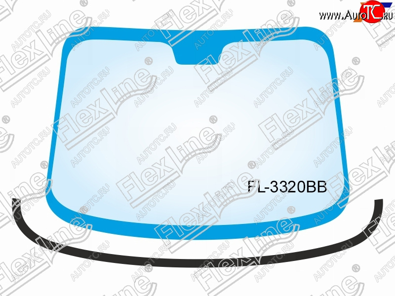 649 р. Молдинг лобового стекла (Снизу) FLEXLINE  Volvo V60 (2010-2018)  с доставкой в г. Омск