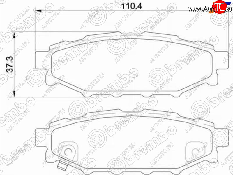 2 799 р. Колодки тормозные задние RH-LH SAT Subaru Forester SH (2008-2013)  с доставкой в г. Омск