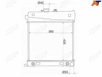 Радиатор охлаждающей жидкости SAT    Mercedes-Benz E-Class W210 дорестайлинг универсал (1996-1999)