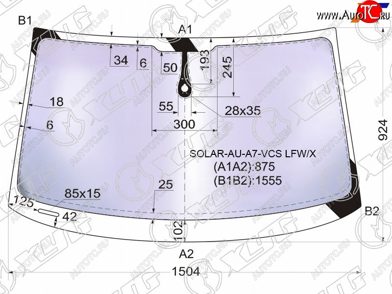 24 199 р. Стекло лобовое (Атермальное Датчик дождя Молдинг) XYG Audi A7 4G лифтбэк дорестайлинг (2010-2014)  с доставкой в г. Омск