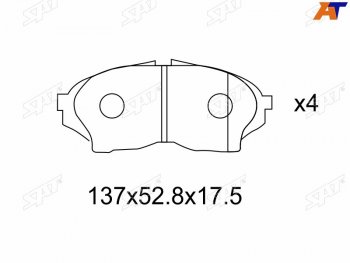 Колодки тормозные передние FR-FL SAT Toyota Cresta X100 дорестайлинг (1996-1998)