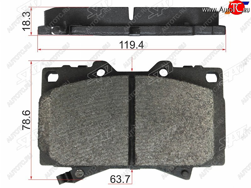 1 999 р. Колодки тормозные перед FL-FR SAT  Toyota Land Cruiser 100 2-ой рестайлинг (2005-2007) (с керамическим наполнением)  с доставкой в г. Омск