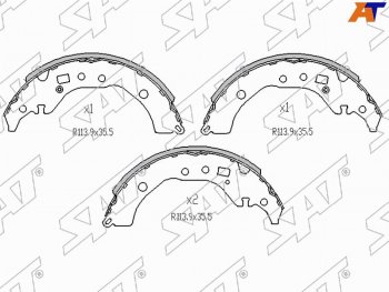 Колодки тормозные барабанные задние RH-LH SAT Toyota Ractis (2010-2016)