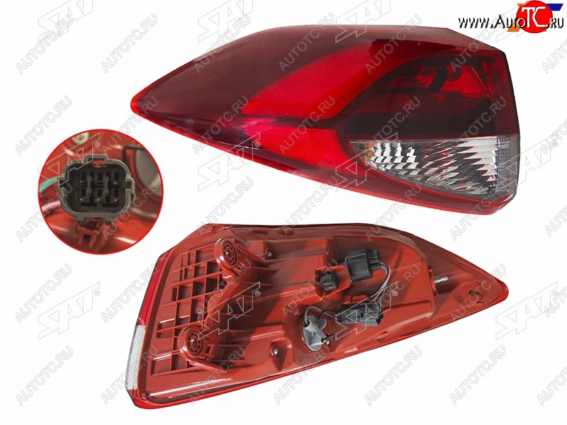 7 749 р. Фонарь задний левый (внешний, LED) SAT  Hyundai Tucson  TL (2015-2018) дорестайлинг  с доставкой в г. Омск