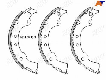 1 539 р. Колодки тормозные барабанные задние RH-LH SAT Toyota Gaia XM10 дорестайлинг (1998-2001)  с доставкой в г. Омск. Увеличить фотографию 1