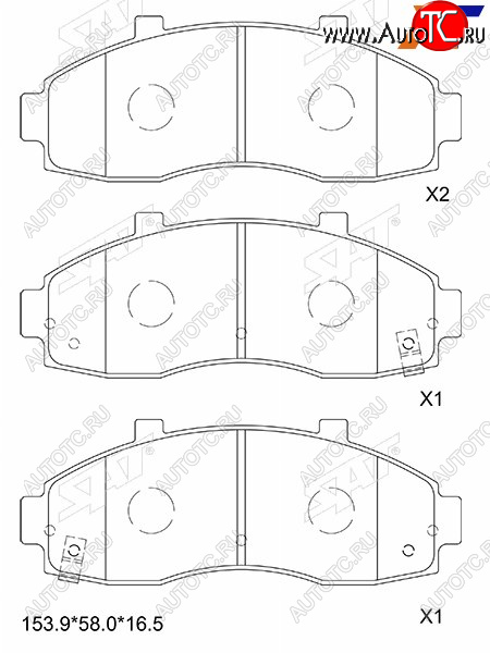 1 599 р. Колодки тормозные перед FR-FL SAT  KIA Carnival ( UP,CQ,  UP,GQ) - Pregio  с доставкой в г. Омск