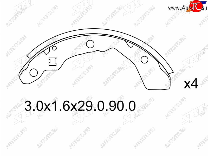 1 399 р. Колодки тормозные задние RH-LH SAT     Honda Logo (1996-2001)  с доставкой в г. Омск