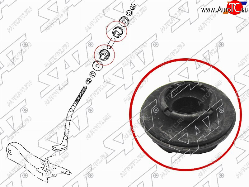 269 р. Сайлентблок рычага передней подвески FR-FL SAT  Toyota Hiace ( Y100,  H200,  H300) (1995-2024) бортовой грузовик (Япония) дорестайлинг , минивэн (Япония) дорестайлинг , минивэн (Япония) 1-ый рестайлинг, минивэн (Япония) 2-ой рестайлинг, минивэн (Япония) 3-ий рестайлинг, минивэн дорестайлинг  с доставкой в г. Омск