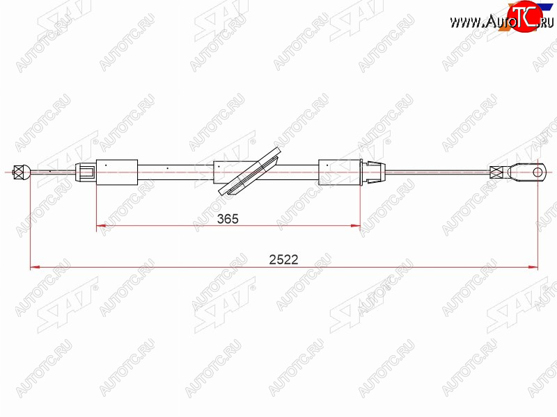 859 р. Трос ручника RH SAT  Mercedes-Benz Sprinter W910 (2018-2024)  с доставкой в г. Омск