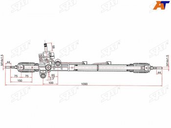 Рейка рулевая 2,4 LHD SAT Honda Accord 9 CR седан дорестайлинг (2013-2016)